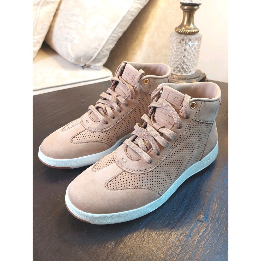 Cole Haan Woman's GrandPro III Hi-Top Sneaker In Maple Nubuck Size 6 NEW! W07511